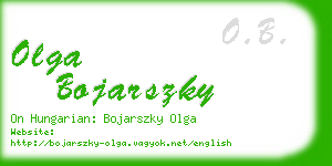 olga bojarszky business card